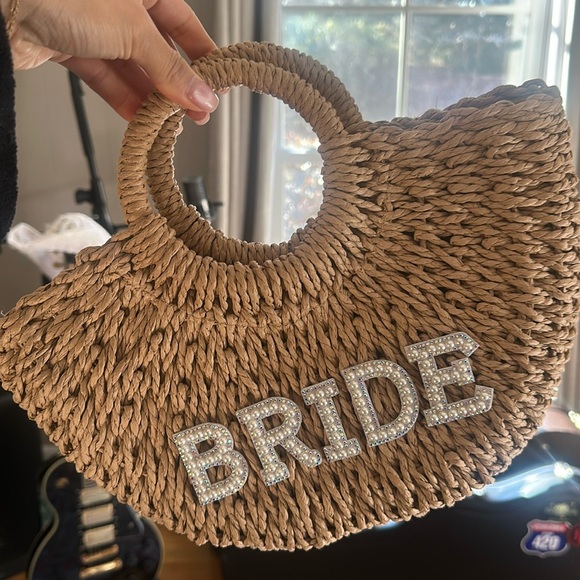 Bride Straw Woven Beach Bag - Picture 1 of 2